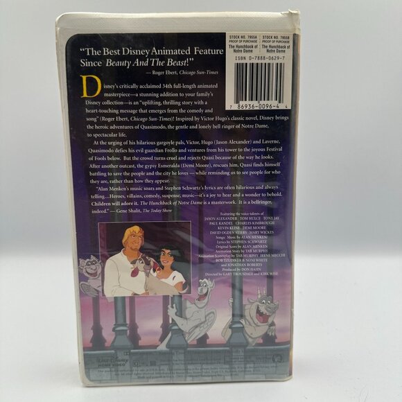 Title: Walt Disney The Hunchback Of Notre Dame VHS 1996 Masterpiece Edition - Picture 2 of 3